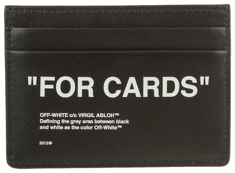 Off White Quote Bifold Wallet BlackWhite