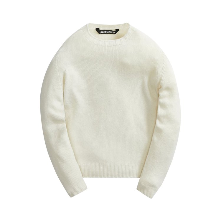 Palm Angels Curved Logo Sweater 'White/Beige'