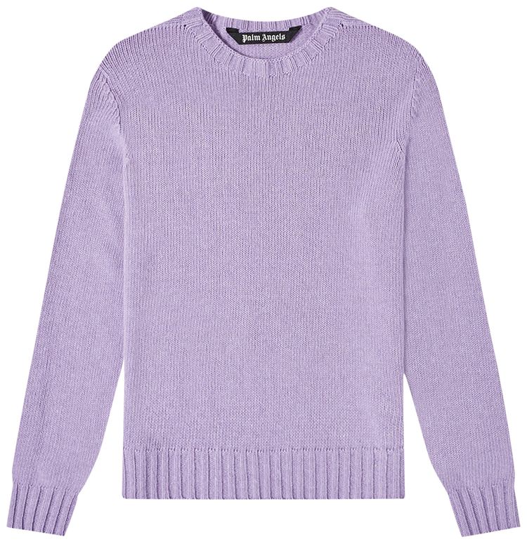 Palm Angels Curved Logo Sweater LilacBlack