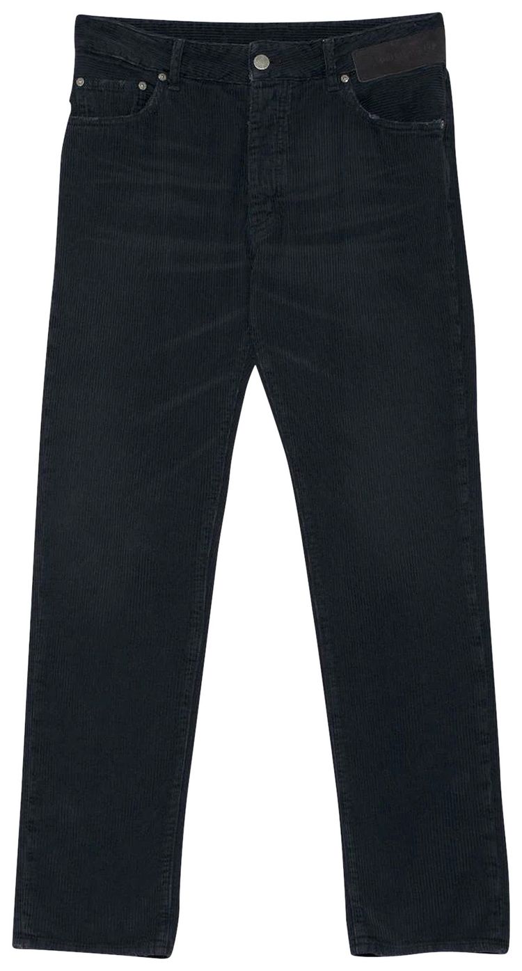 Palm Angels Corduroy Logo Regular 5 Pocket Pant Black