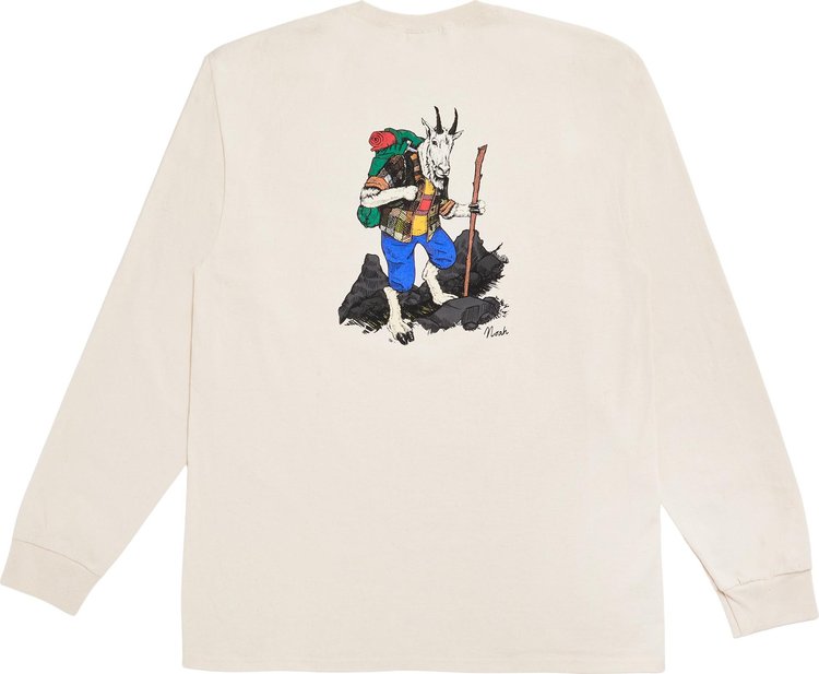 Noah Long Sleeve Mountain Goat Tee Natural