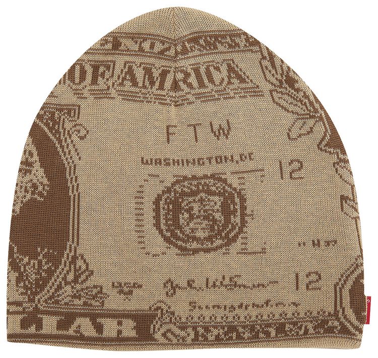 Supreme Dollar Beanie Tan