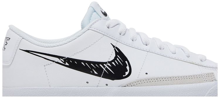 Nike Blazer Low 77 GS Sketch   White Black