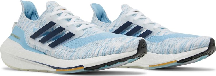 UltraBoost 21 White Clear Blue