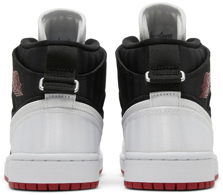 Wmns Air Jordan 1 Mid SE Utility White Black Gym Red