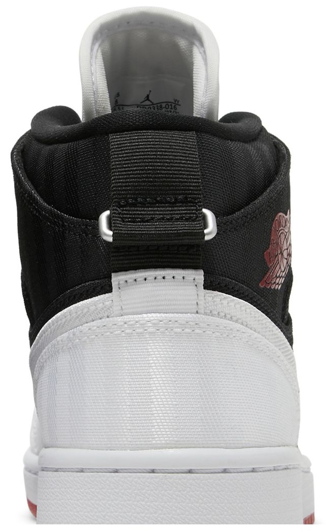 Wmns Air Jordan 1 Mid SE Utility White Black Gym Red