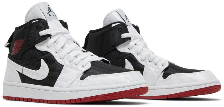 Wmns Air Jordan 1 Mid SE Utility White Black Gym Red