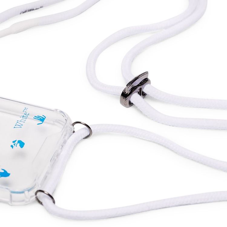 Off White Logo Coulisse Neck Accessory Transparent Blue