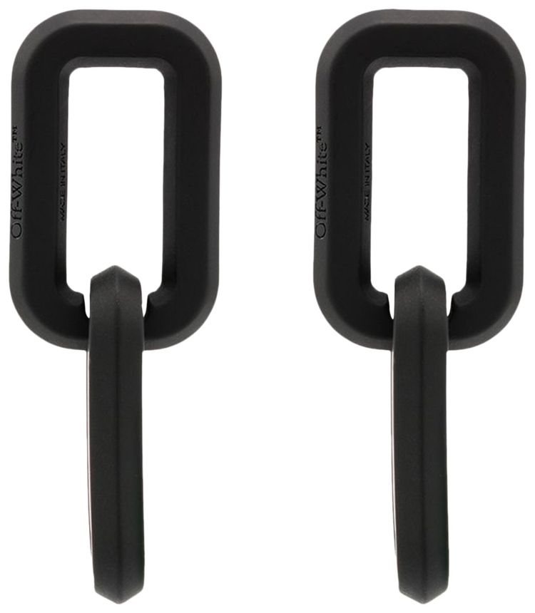 Off White Acetate Earrings Silver