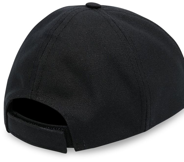 Off White Embroidered Canvas Baseball Cap BlackMulticolor