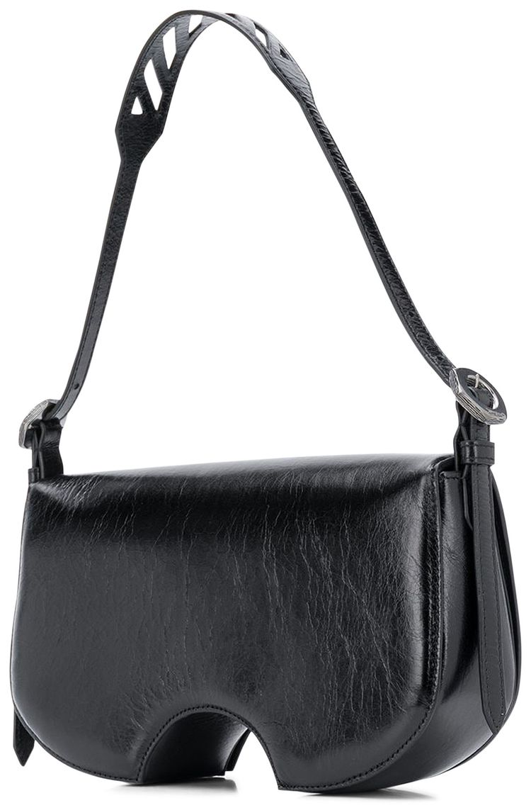 Off White Swiss Flap Shoulder Bag Black