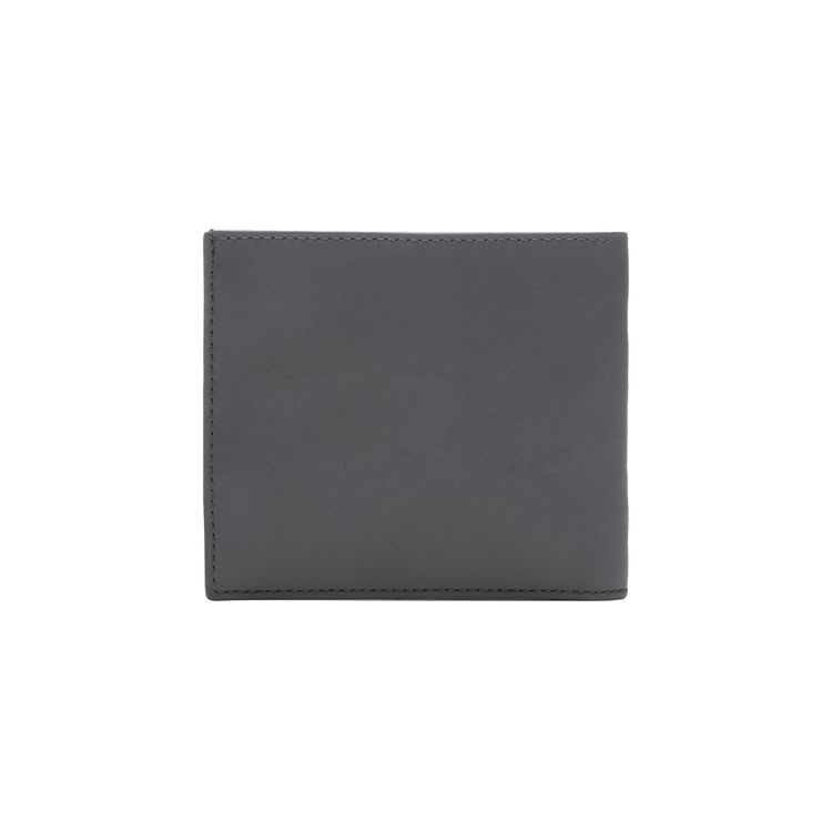 Off White Debossed Quote Bifold Wallet Grey