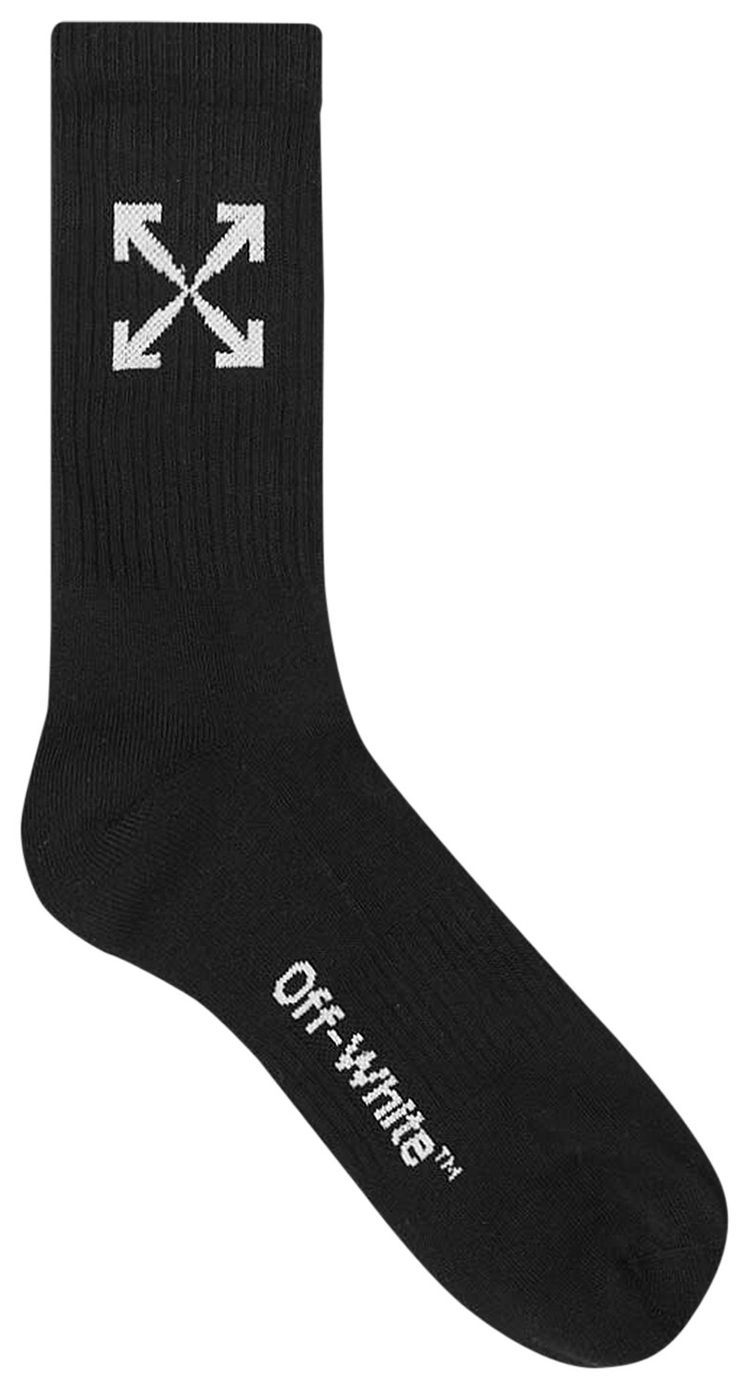 Off White Arrow Mid Sport Socks BlackWhite