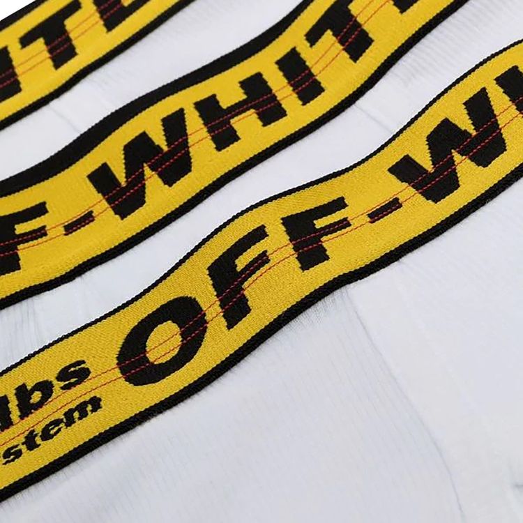 Off White Classic Industrial Boxers 3 Pack WhiteYellow