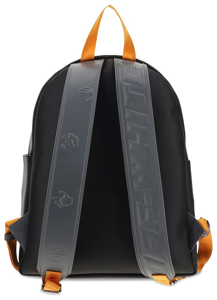 Off White Fasten Nappa Backpack Black
