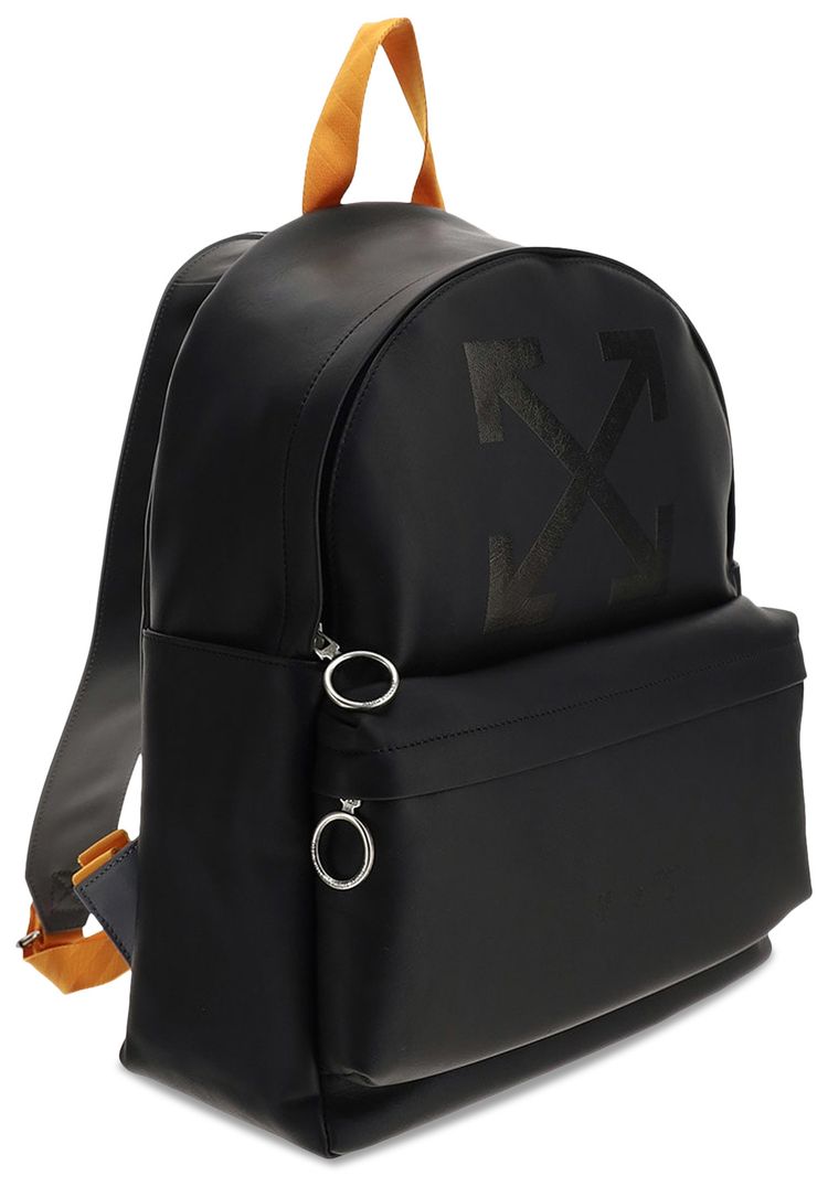 Off White Fasten Nappa Backpack Black