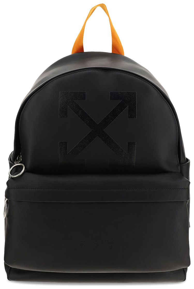 Off White Fasten Nappa Backpack Black