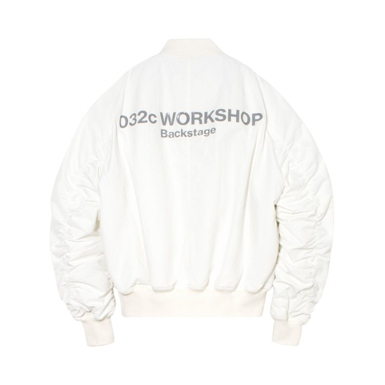 032C Oversized Bomber Jacket White