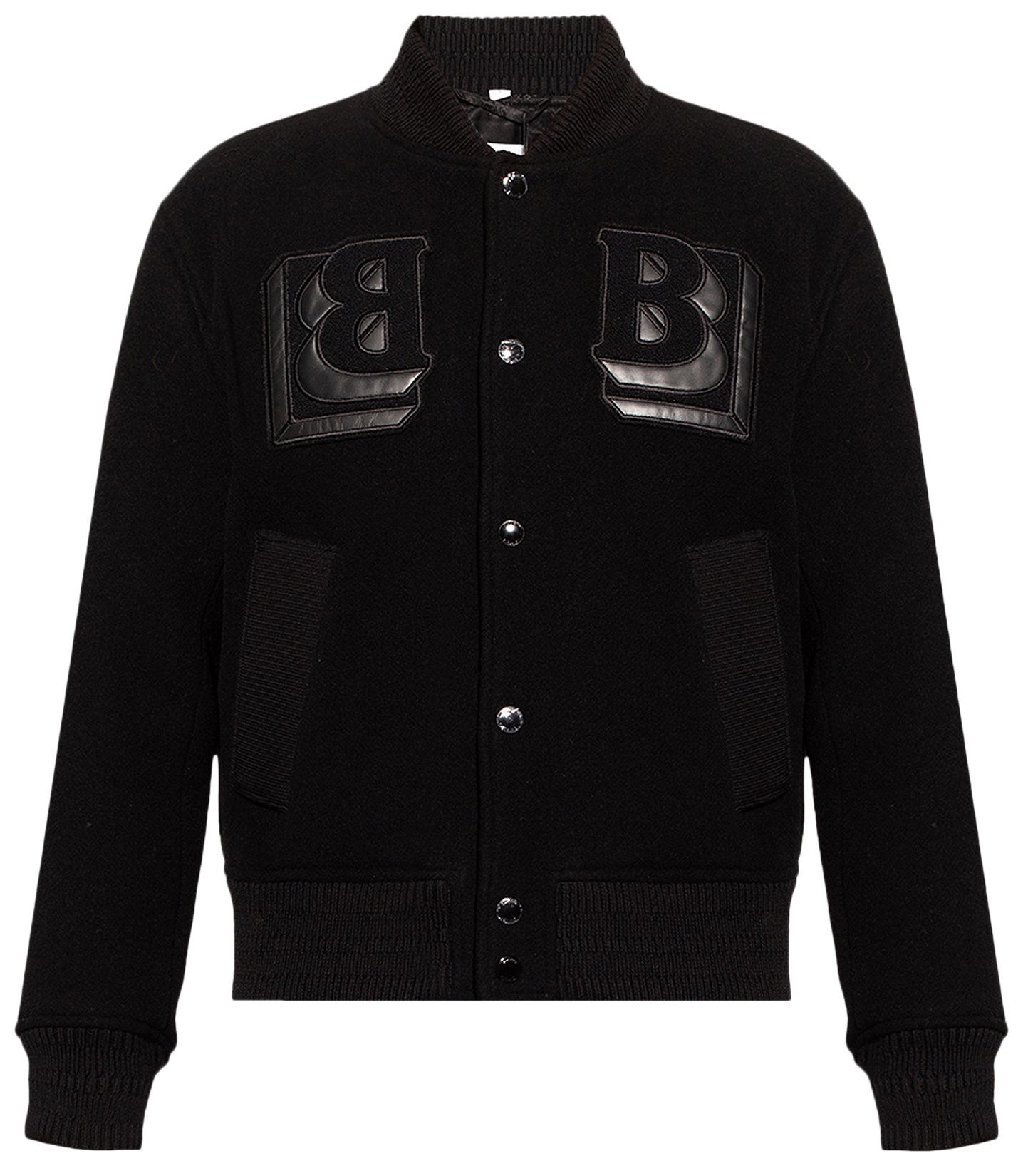 Vintage 90s Burberry Varsity Wool Bomber Jacket Size M