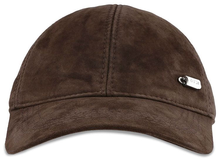 032C Suede Cap With Metal Details Brown