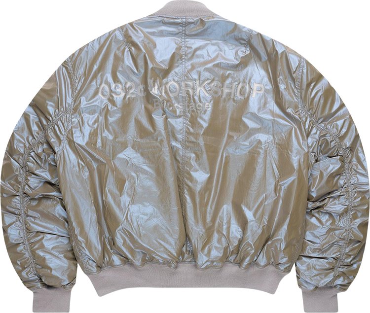 032C Oversized Bomber Jacket Mother Of Pearl