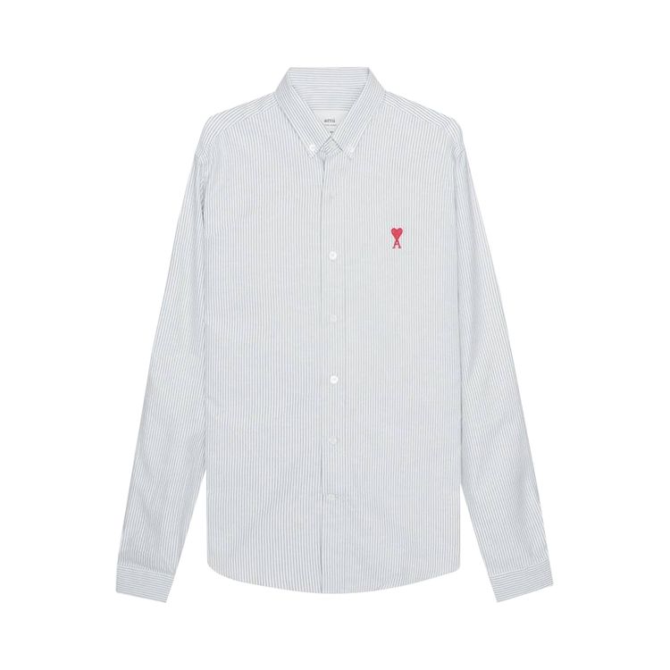 Ami Button Down ADC Shirt WhiteGreen
