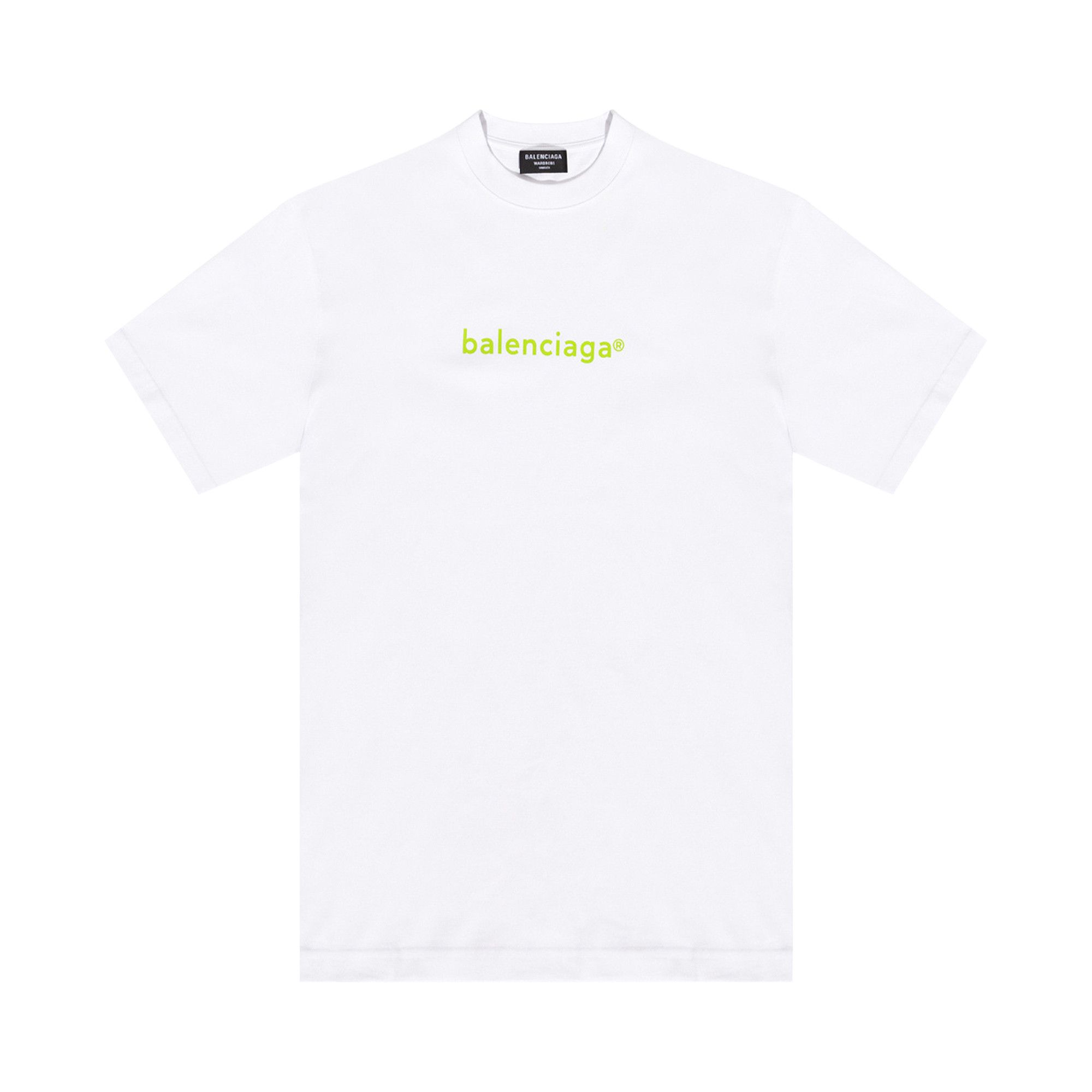 Buy Balenciaga T-Shirt 'White/Lime' - 612966 TIV54 9152 | GOAT