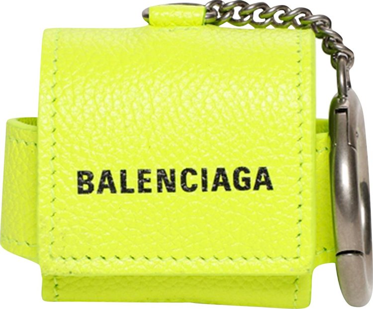 Balenciaga Cash Airpod Pro Holder 'Fluo Yellow/Black'