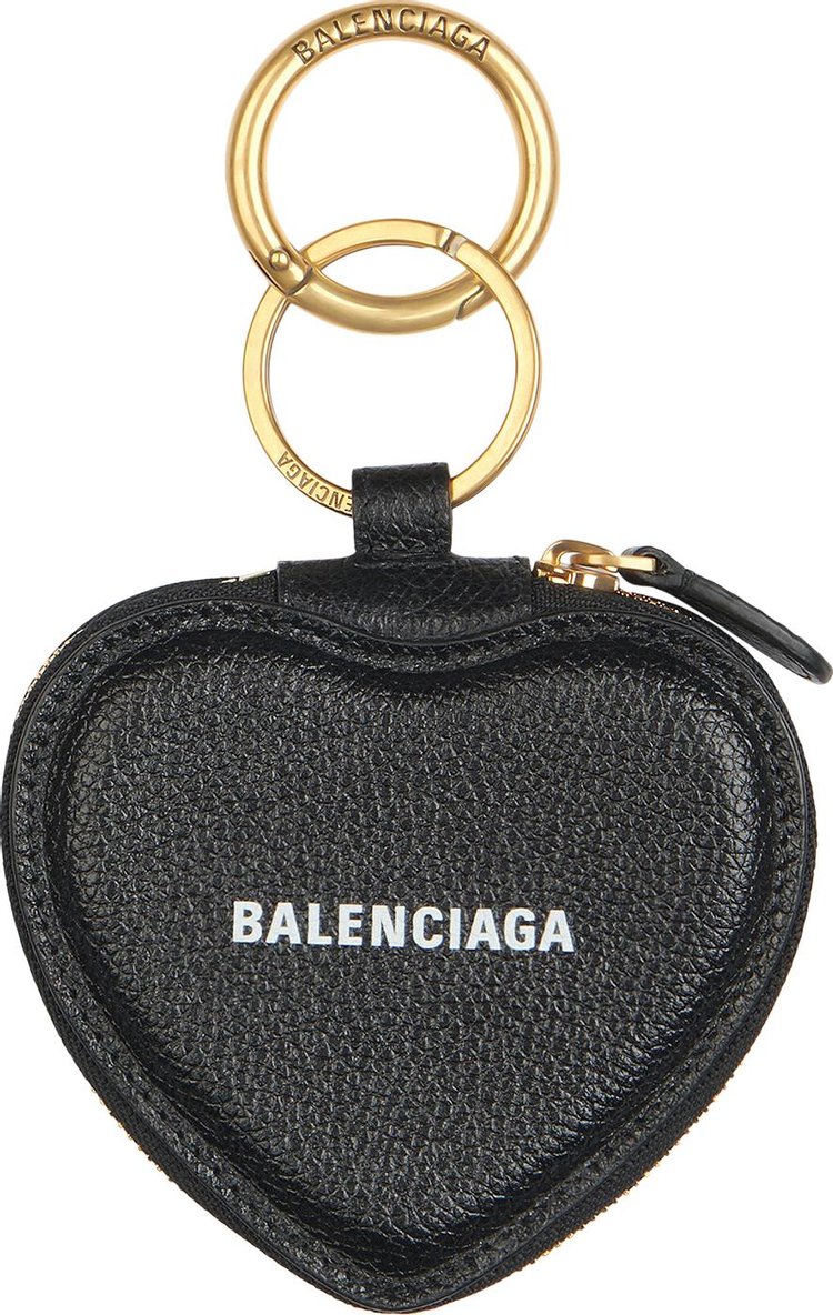 Balenciaga Cash Heart Mirror Case 'Black/White'