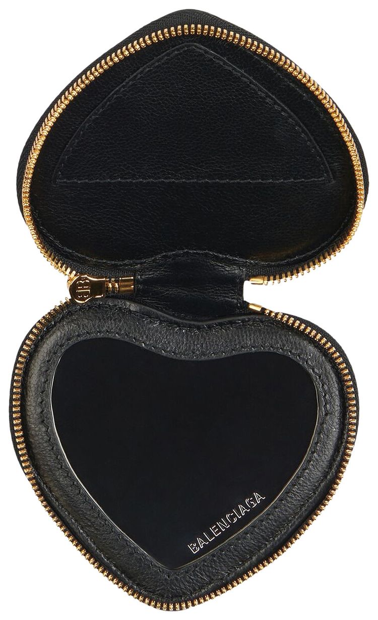 Balenciaga Cash Heart Mirror Case BlackWhite