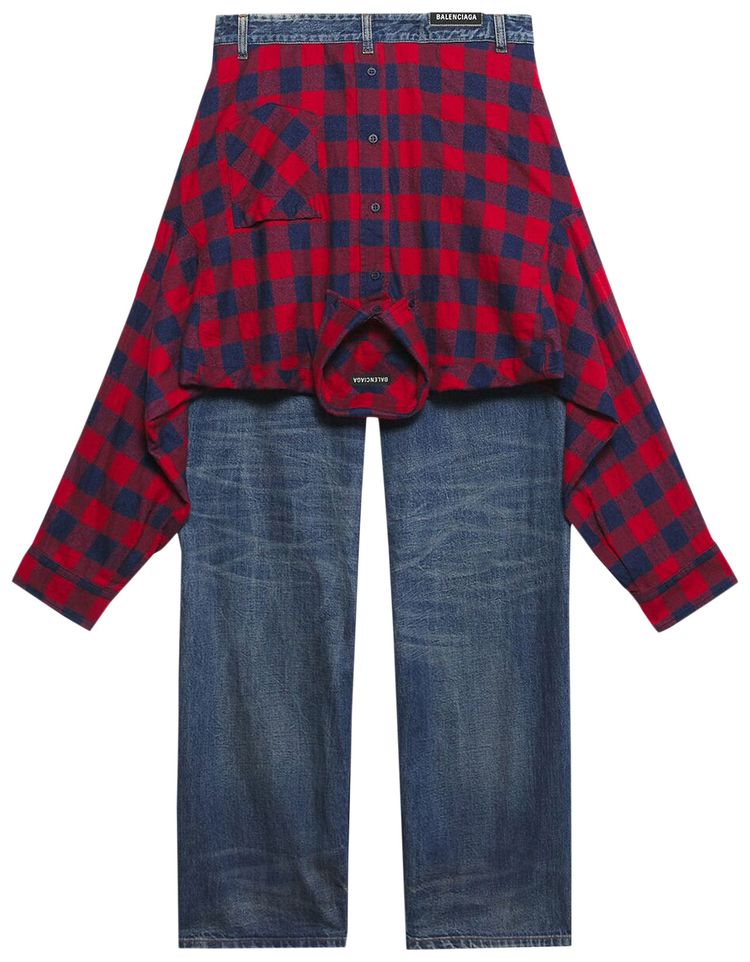 Balenciaga Hybrid Shirt Pants Dirty Dark Blue