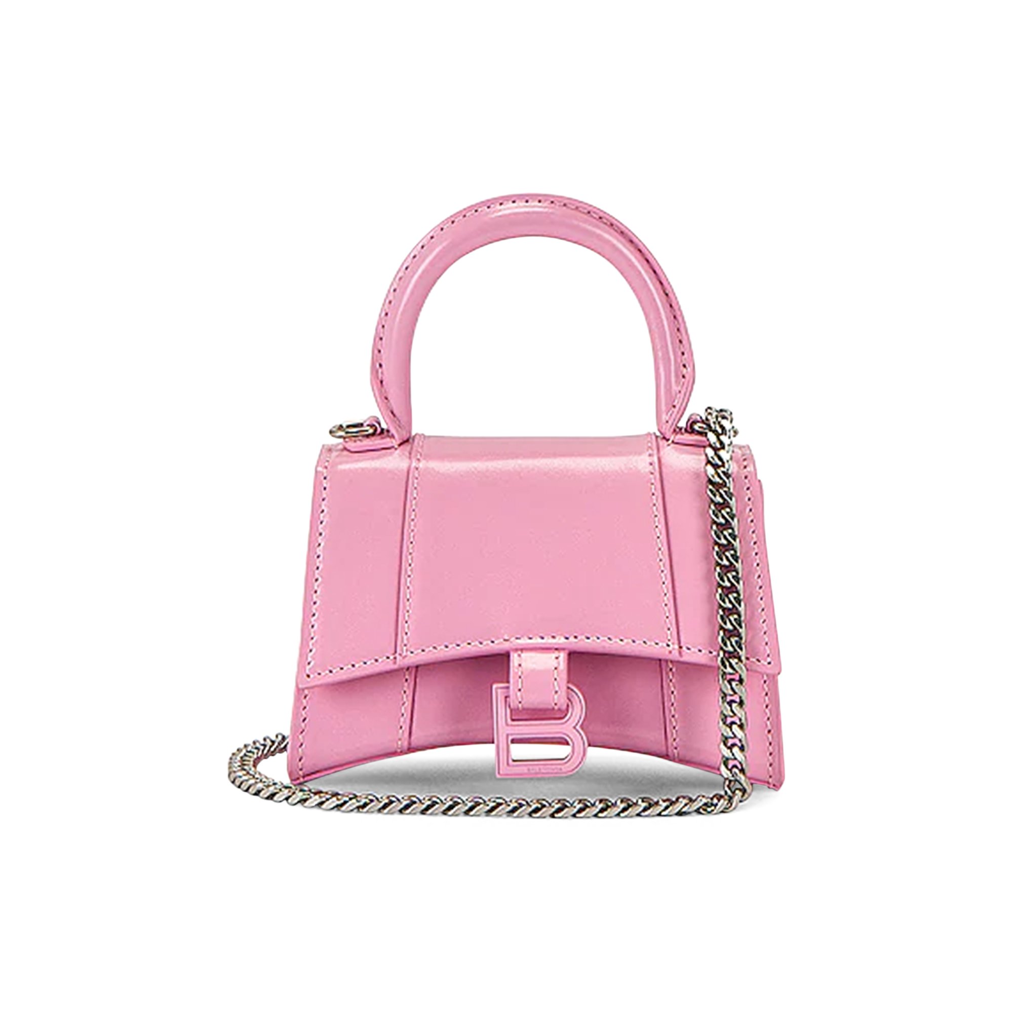 Hourglass XS Leather Crossbody Bag in Pink  Balenciaga  Mytheresa
