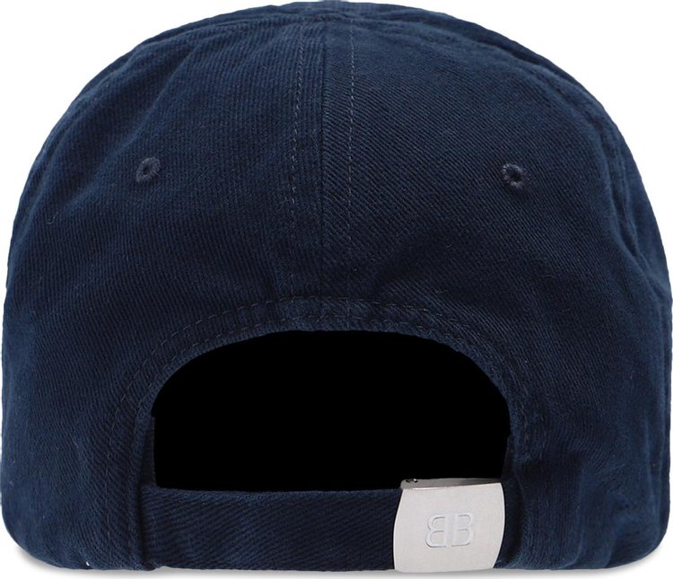 Balenciaga Double B Cap Marine BlueWhite