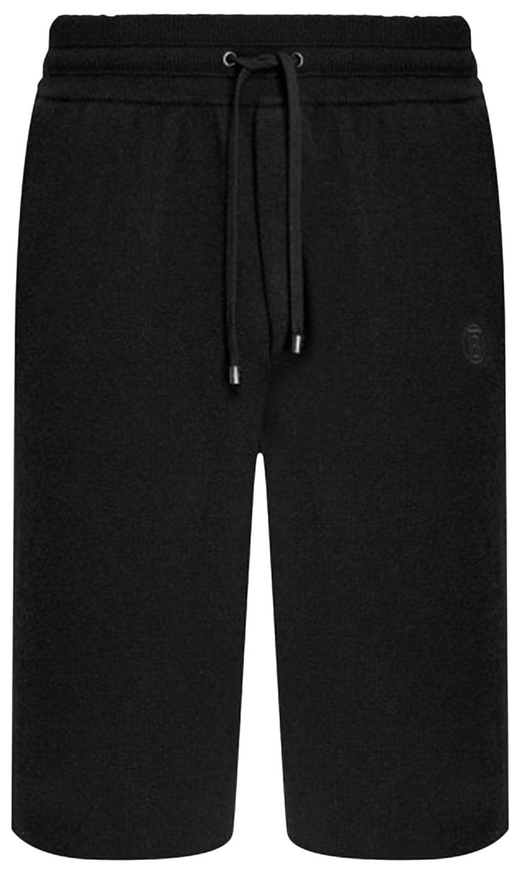 Burberry Monogram Motif Cashmere Drawcord Shorts Black