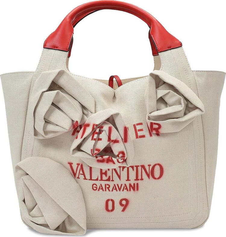 VALENTINO GARAVANI #37230 Neutral Canvas V Logo Escape Tote Bag – ALL YOUR  BLISS