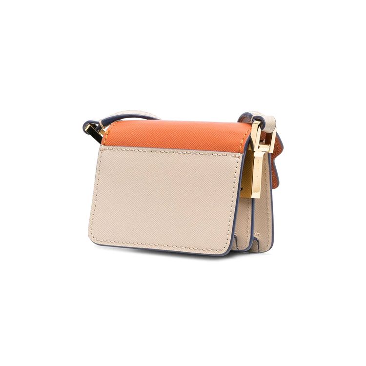 Marni Mini Trunk Bag BeigeOrangeWhite