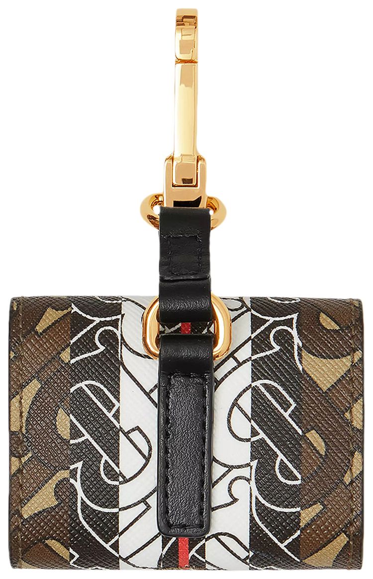 Burberry Monogram Stripe E Canvas AirPods Pro Case Brown