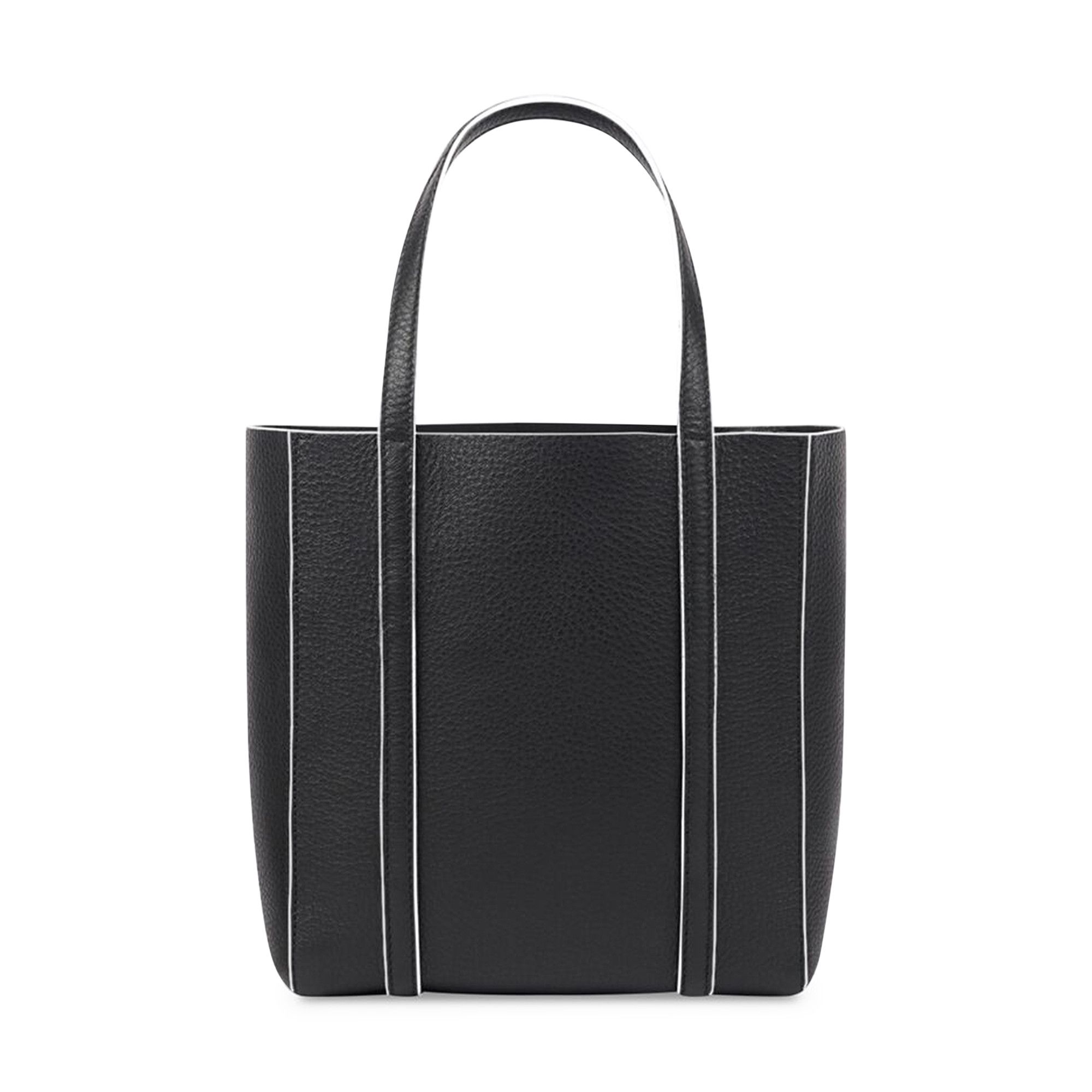 BALENCIAGA EVERYDAY トートバッグ XXS BLACK BALENCIAGA Shiny Calfskin Logo Crocodile Embossed XXS