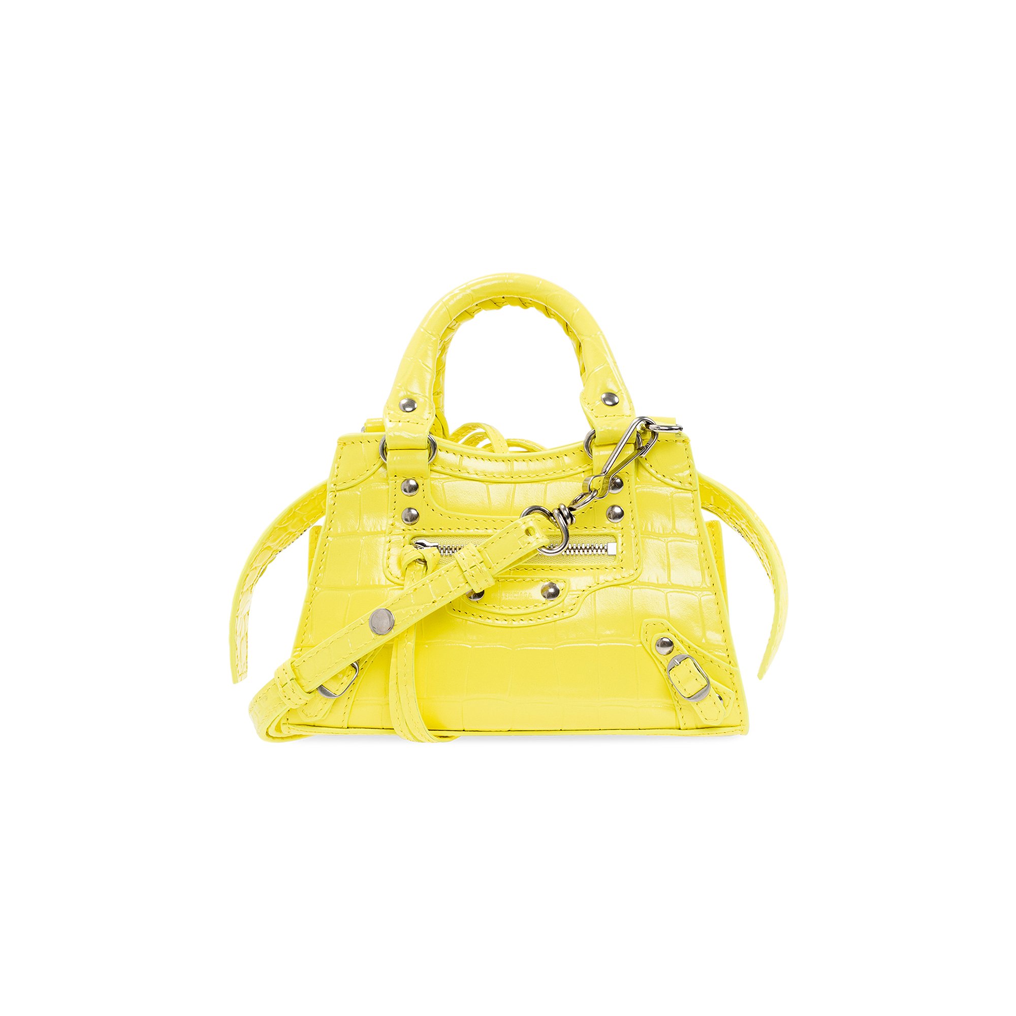 Le Cagole Mini Leather Shoulder Bag in Yellow  Balenciaga  Mytheresa