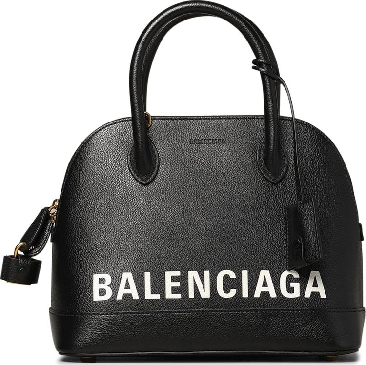 Balenciaga Ville Small Top Handle Bag In White/Black/