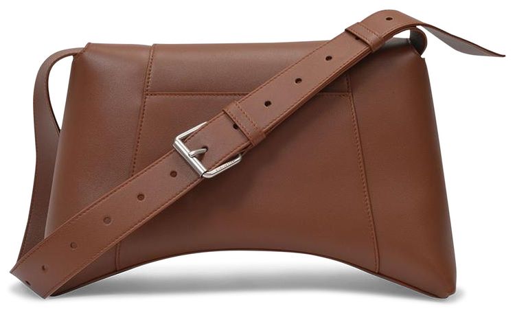 Balenciaga Soft Hourglass Medium Shoulder Bag Brown