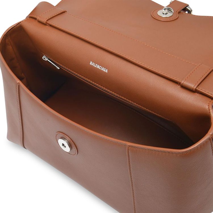 Balenciaga Soft Hourglass Medium Shoulder Bag Brown