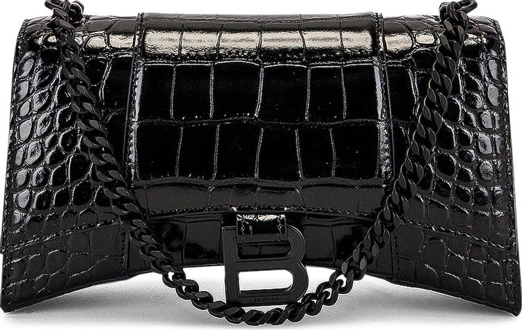 Balenciaga XS Hourglass Chain Bag 'Black'