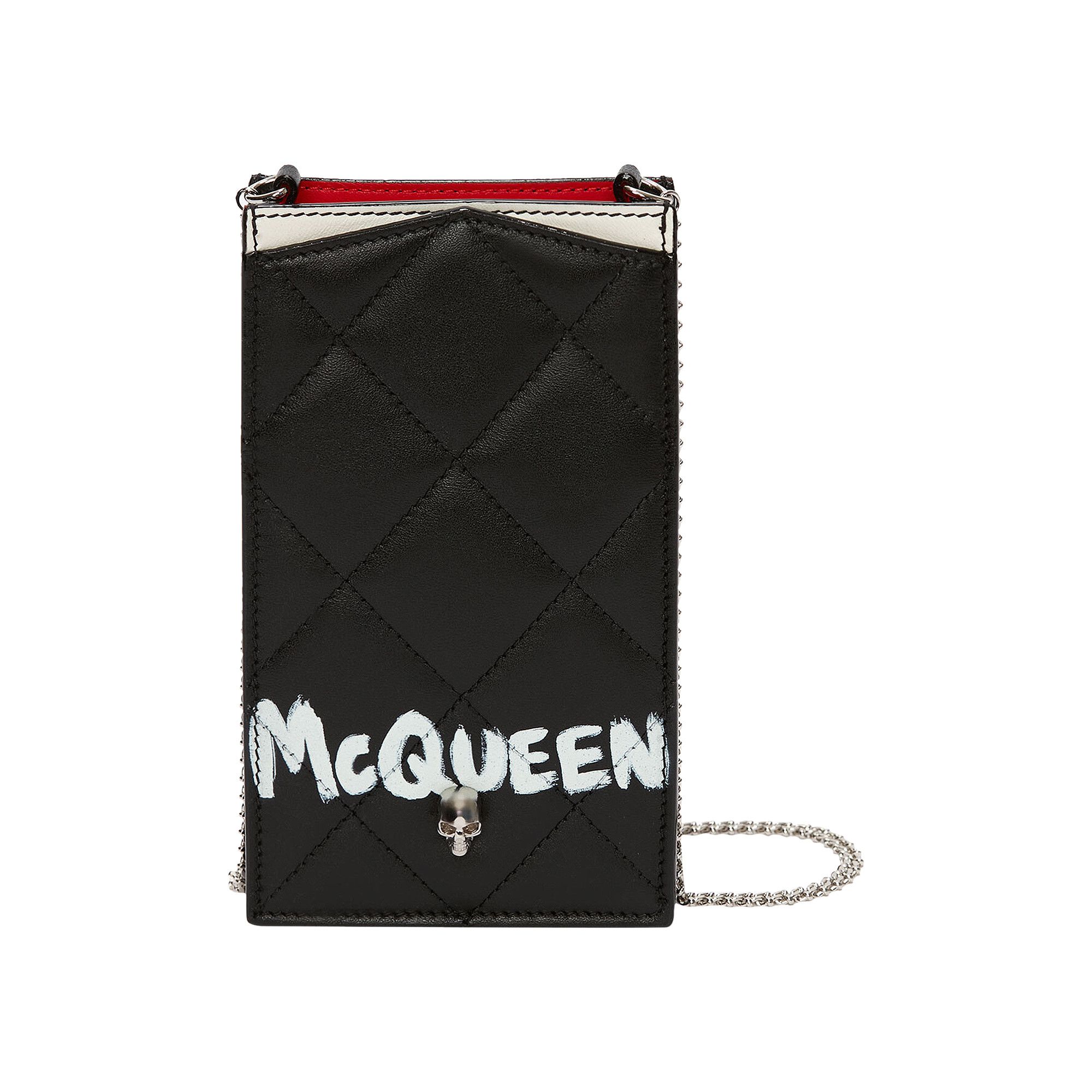 Buy Alexander McQueen Graffiti Phone Case On Chain 'Black