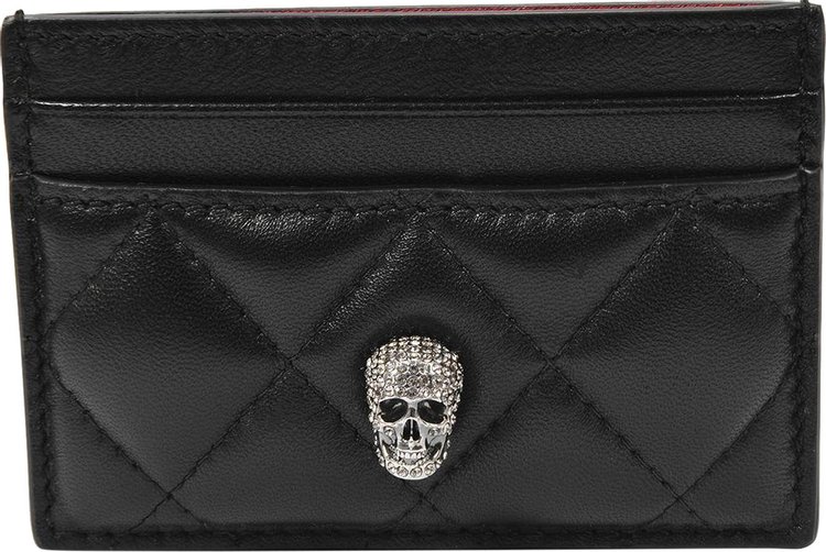 Alexander McQueen Pave Skull Card Holder 'Black'