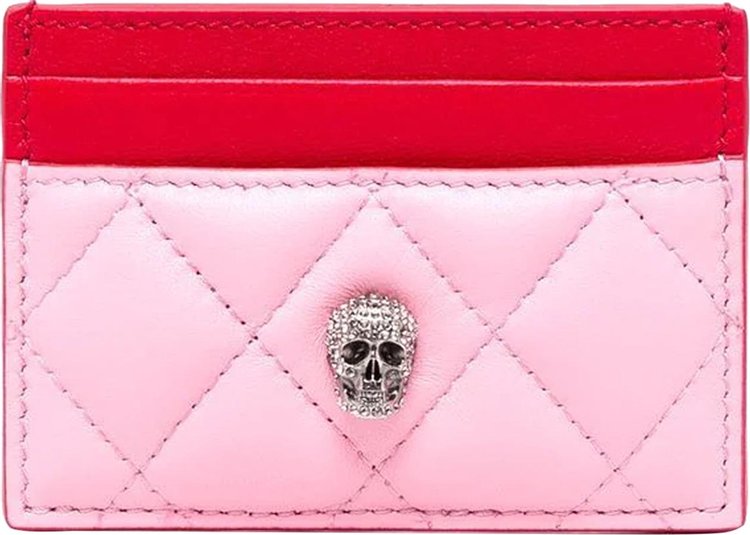 Alexander McQueen Pave Skull Card Holder 'Pink/Red'