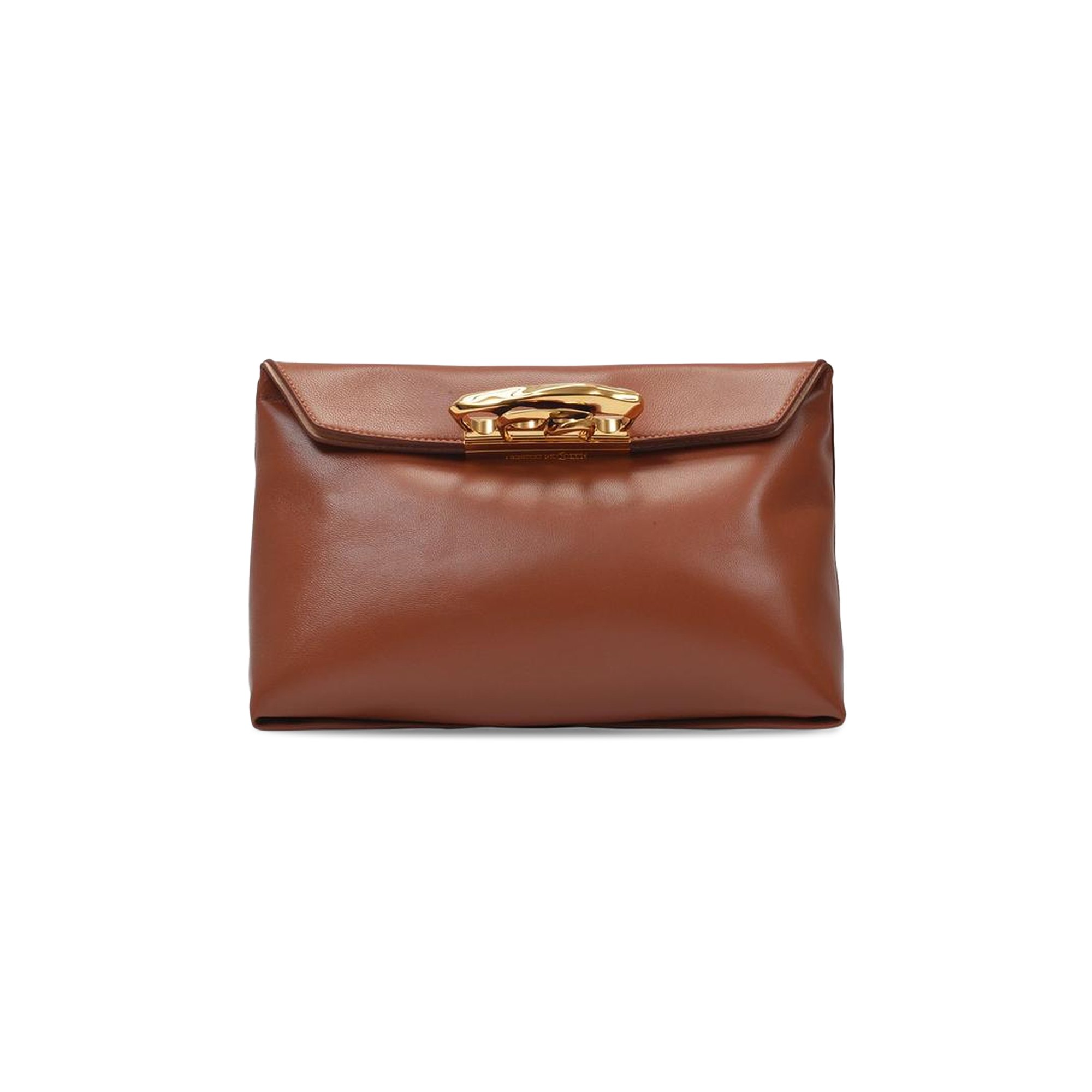 Buy Alexander McQueen Sculptural Pouch 'Brown' - 631865 CSRRT 2501