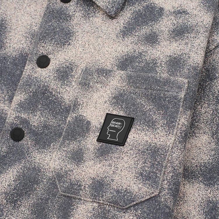 Brain Dead Fireworks Yarn Dyed Flannel Shirt Slate Blue