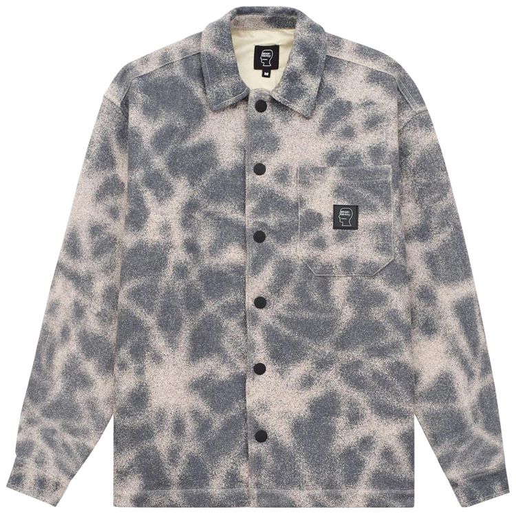 Brain Dead Fireworks Yarn Dyed Flannel Shirt Slate Blue