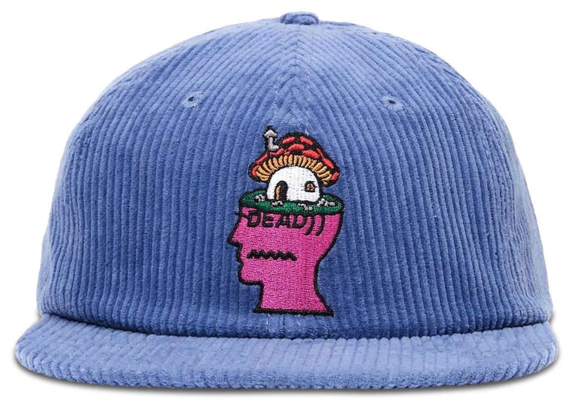 Buy Brain Dead Mushroom Head Cord Six Panel Hat 'Blue